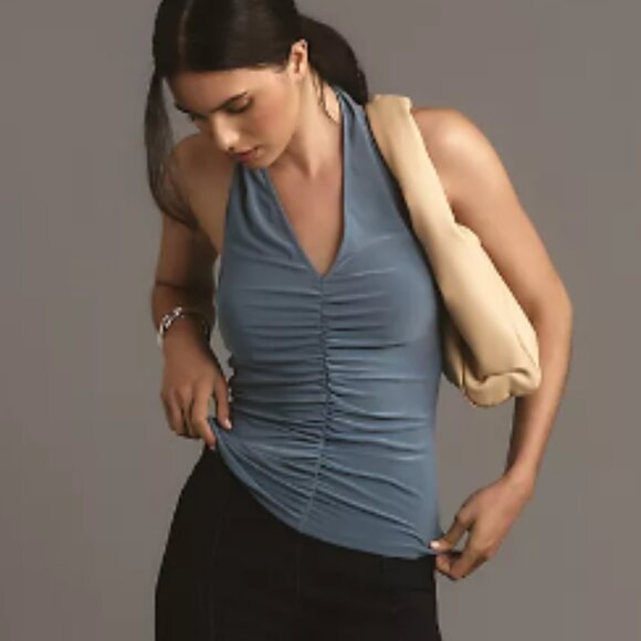 Brand New By Anthropologie Ruched Halter Tank Top - Picture 5 of 5